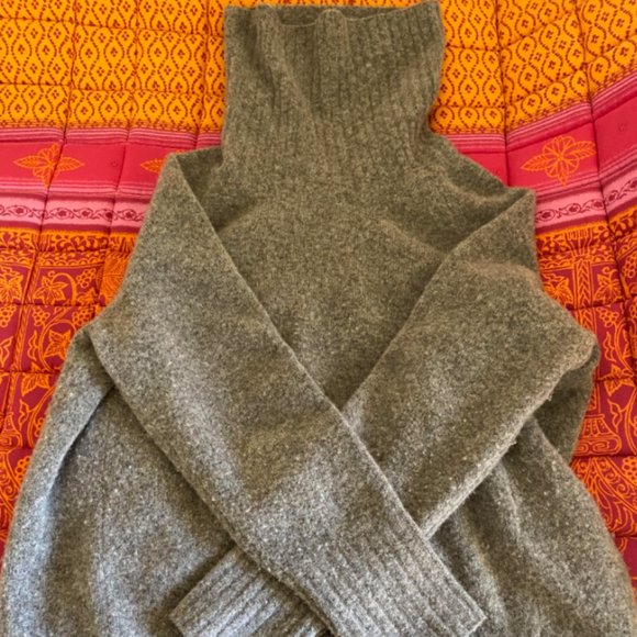 Long Turtle Neck Tan Jumper - Picture 2 of 4